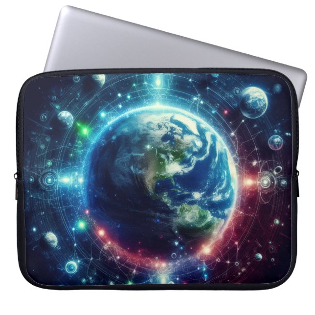 Housse Pour Ordinateur Portable The Earth and Her Siblings on 15" Electronics Bag (Devant)