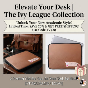 Housse Pour Ordinateur Portable The Ivy League Faux Cuir CuteBunny Personnalisé