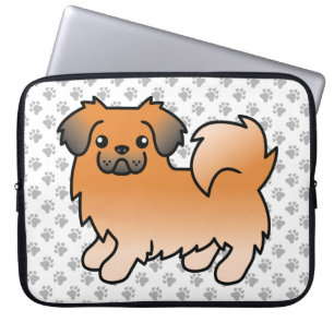 Housse Pour Ordinateur Portable Tibétain Spaniel Sable Rouge Chien de Dessin Animé