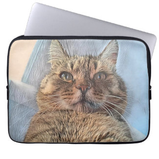 Housse Pour Ordinateur Portable Tiger Cat Illustration Design