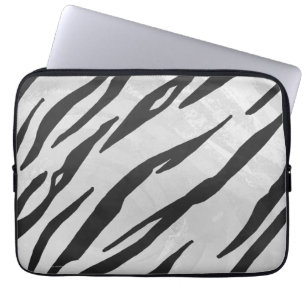 Housse Pour Ordinateur Portable Tiger noir et blanc