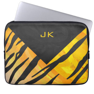 Housse Pour Ordinateur Portable Tiger noir et orange