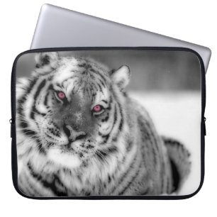 Housse Pour Ordinateur Portable Tigre observé par rose