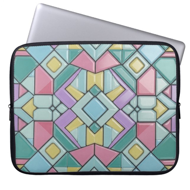 Housse Pour Ordinateur Portable tiled pastel (Devant)