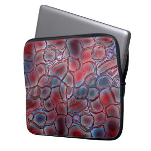 Housse Pour Ordinateur Portable Tissu de cellule rouge avec torsion de lumière dou