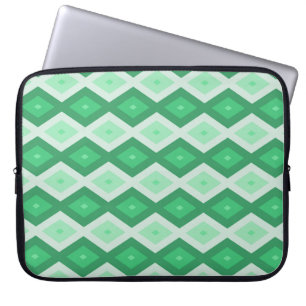 Housse Pour Ordinateur Portable Tons de motif diamant vert