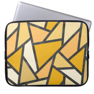 Housse Pour Ordinateur Portable Tons de motif en vitrail jaune