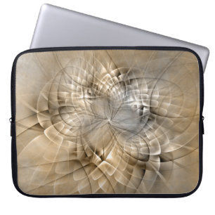 Housse Pour Ordinateur Portable Tons Terre Abstrait Art fractal moderne Texture