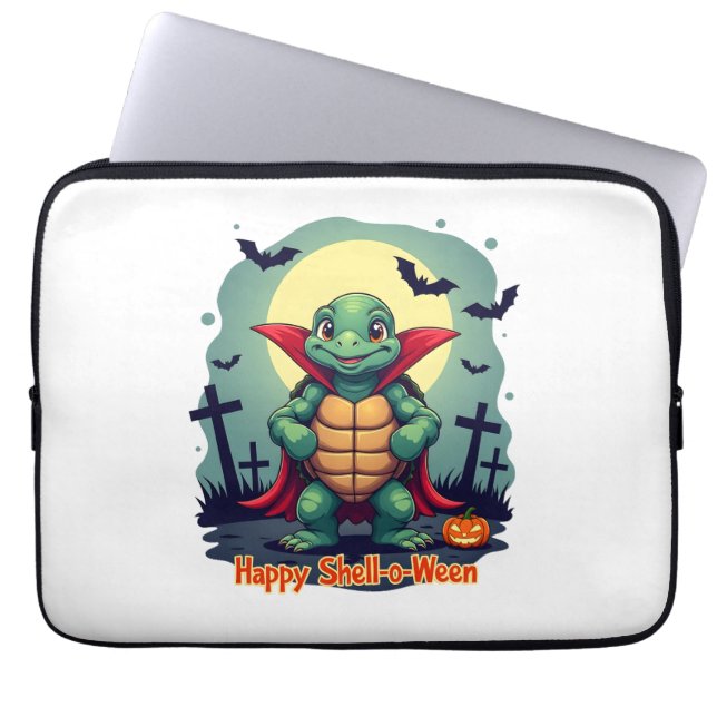 Housse Pour Ordinateur Portable Tortue Shell-o-Ween (Devant)