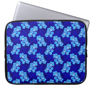 Housse Pour Ordinateur Portable Tortues de Miel Bleu Océan Hibiscus Fleurs