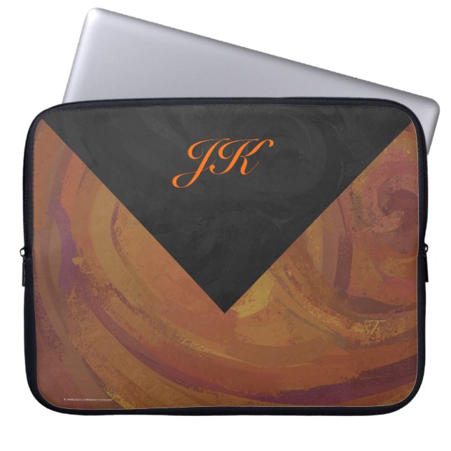 Housse Pour Ordinateur Portable Tourbillon Chocolat Caramel (Devant)