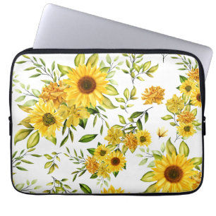 Housse Pour Ordinateur Portable Tournesol à l'aquarelle 8