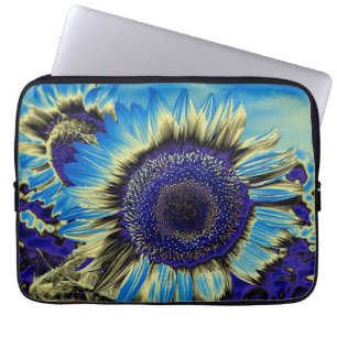 Housse Pour Ordinateur Portable Tournesol Bleu