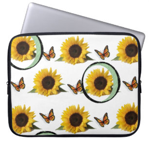 Housse Pour Ordinateur Portable Tournesol floral à manches d'ordinateur portable
