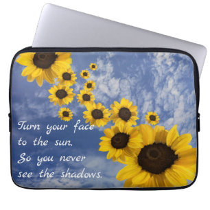 Housse Pour Ordinateur Portable Tournez votre visage au soleil, tournesols réalist