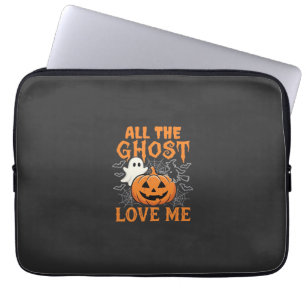 Housse Pour Ordinateur Portable Tout les fantômes m'aiment Halloween Design_1