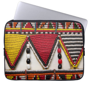 Housse Pour Ordinateur Portable Travail de perles tribal Maasai