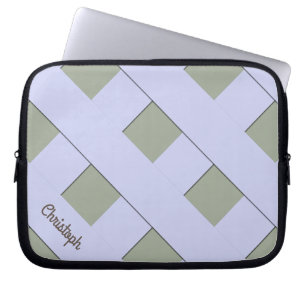 Housse Pour Ordinateur Portable Traversée géométrique Lignes Bleues Pastel avec no