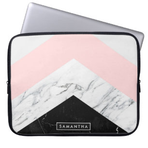 Housse Pour Ordinateur Portable Triangles de marbre