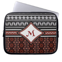 Tribal Abstrait noir, blanc et rouge