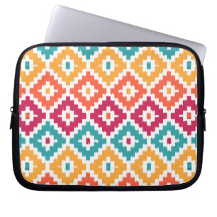 Housse Pour Ordinateur Portable Tribal Aztèque Orange turquoise Imprimer Ikat Dia