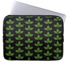 Housse Pour Ordinateur Portable Trois Feuilles verts modernes