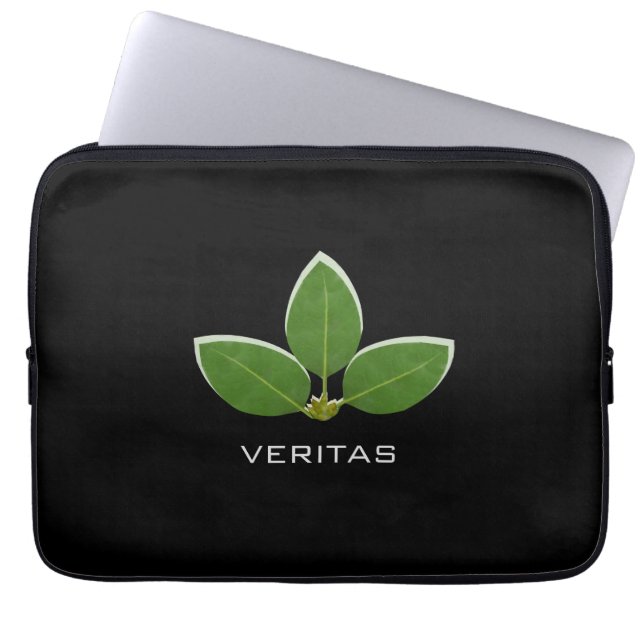 Housse Pour Ordinateur Portable Trois Feuilles verts modernes (Devant)