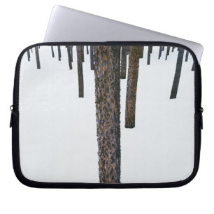 Housse Pour Ordinateur Portable Troncs d'arbre dans la neige