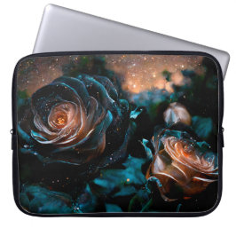 Housse Pour Ordinateur Portable Turquoise SOMBRE & ROSES ANCIENS PEACH