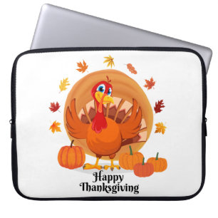 Housse Pour Ordinateur Portable Typographie de Thanksgiving joyeux