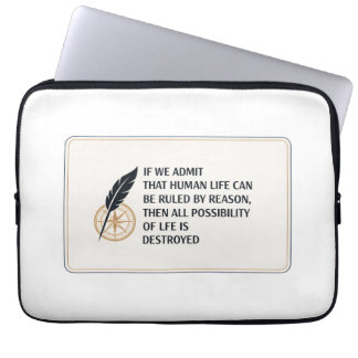 Housse Pour Ordinateur Portable Typographie Vie Humaine et Raison