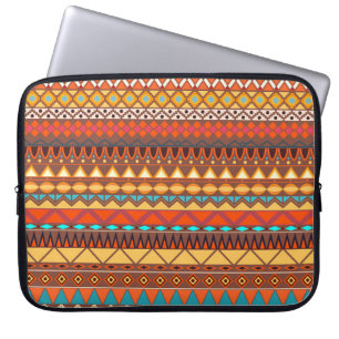 Housse Pour Ordinateur Portable Un motif sans couture ethnique tribale coloré.