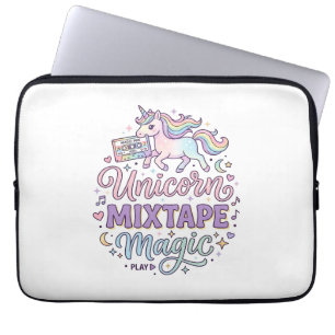 Housse Pour Ordinateur Portable Unicorn Mixtape Magie Autocollant et T-shirt Adora
