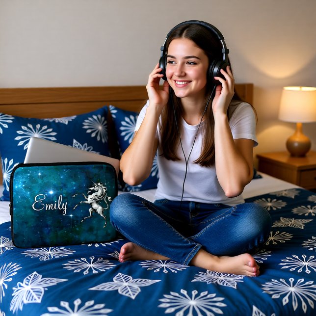Housse Pour Ordinateur Portable Unicorne céleste personnalisable (Créateur téléchargé)
