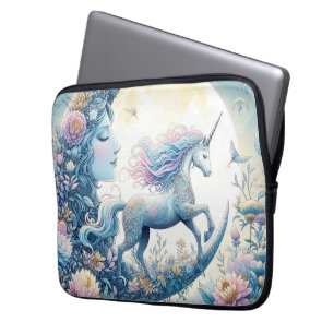 Housse Pour Ordinateur Portable Unicorne Et La Lune