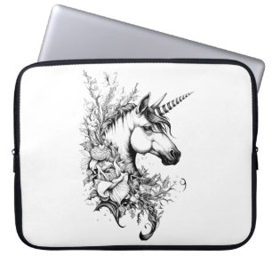 Housse Pour Ordinateur Portable Unicorne Imaginaire animal sauvage Illustration Ar