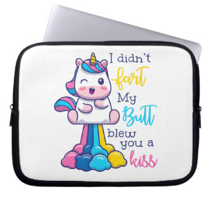Housse Pour Ordinateur Portable Unicorne Je n'ai pas pété mon cul vous a fait un b