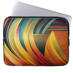 Housse Pour Ordinateur Portable Vague arc-en-ciel