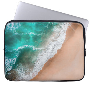 Housse Pour Ordinateur Portable Vagues sur la plage de sable