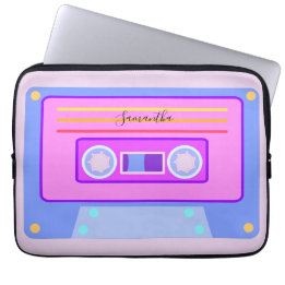 Housse Pour Ordinateur Portable Vaporwave esthétique Lumière violet 90s Mixtape