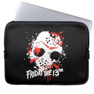 Housse Pour Ordinateur Portable Vendredi 13 Masque de Hockey Splatter de peintur