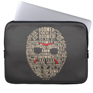 Housse Pour Ordinateur Portable Vendredi 13 Masque de hockey typographique