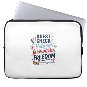 Housse Pour Ordinateur Portable Vérification des invités patriotiques Saucisses Fê