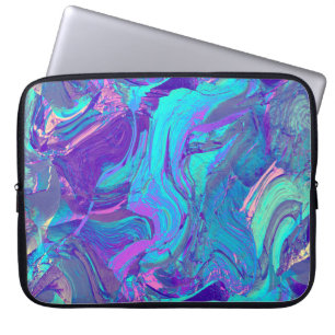 Housse Pour Ordinateur Portable verre à aile de fée - blues et violets :