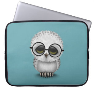 Housse Pour Ordinateur Portable Verres de port de bébé de hibou mignon de Milou