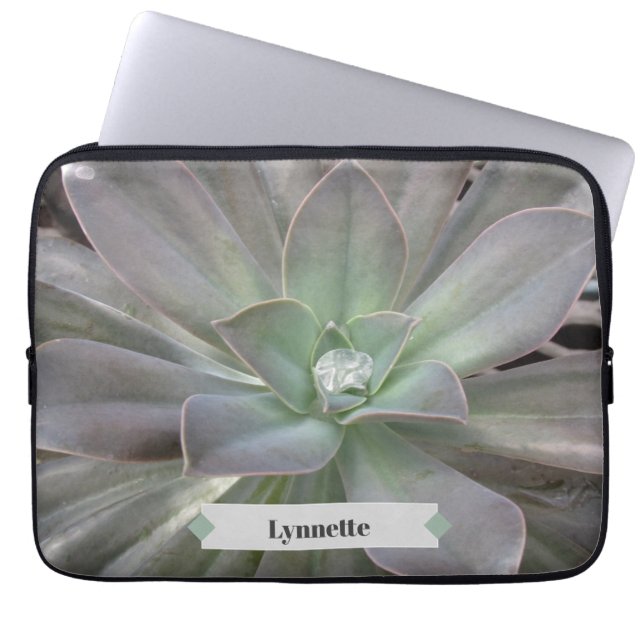 Housse Pour Ordinateur Portable Vert Succulent Personnalisé (Devant)