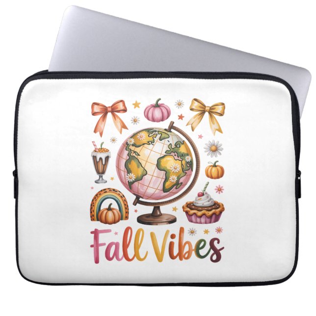 Housse Pour Ordinateur Portable Vibes d'automne (Devant)