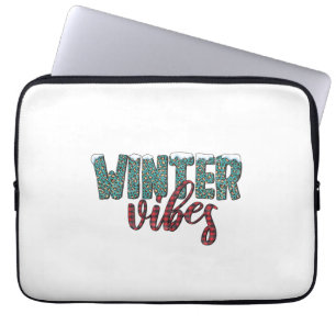 Housse Pour Ordinateur Portable Vibes d'hiver de Noël