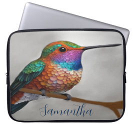 Housse Pour Ordinateur Portable Vibrant Allen’s Hummingbird Painting