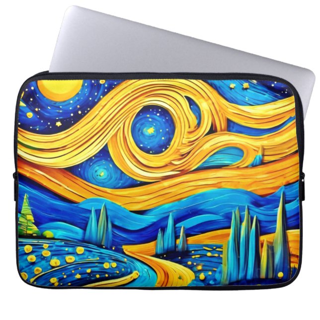 Housse Pour Ordinateur Portable Vibrant Starry Artwork (Devant)